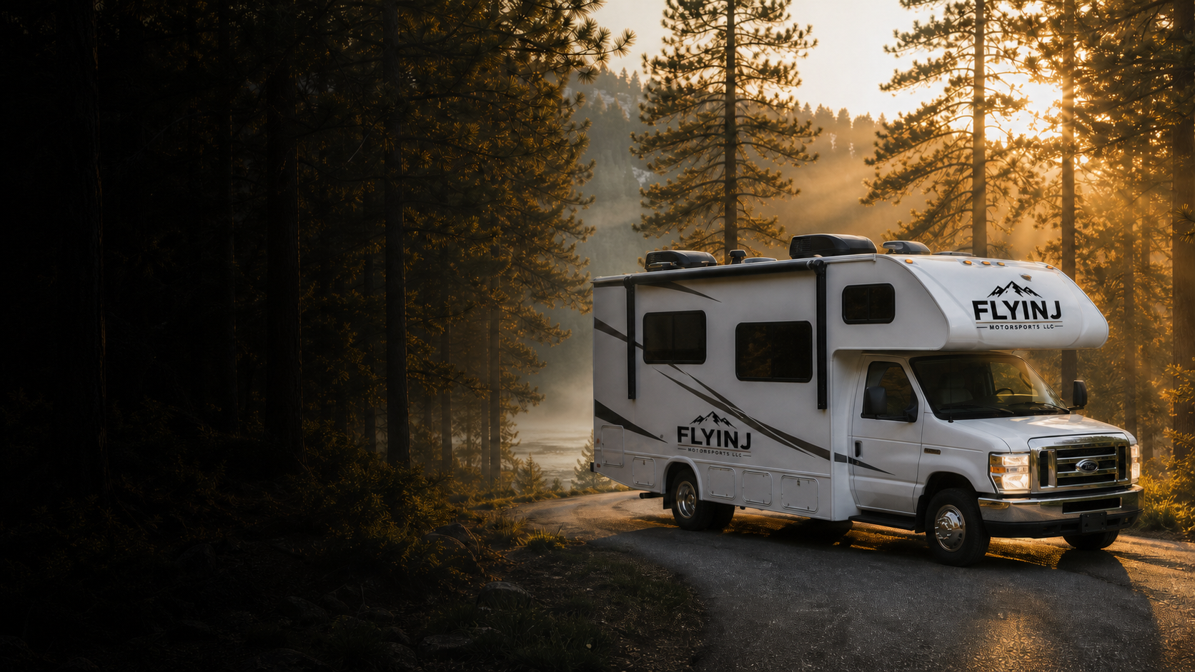 Premium used RV in a private forest lot
