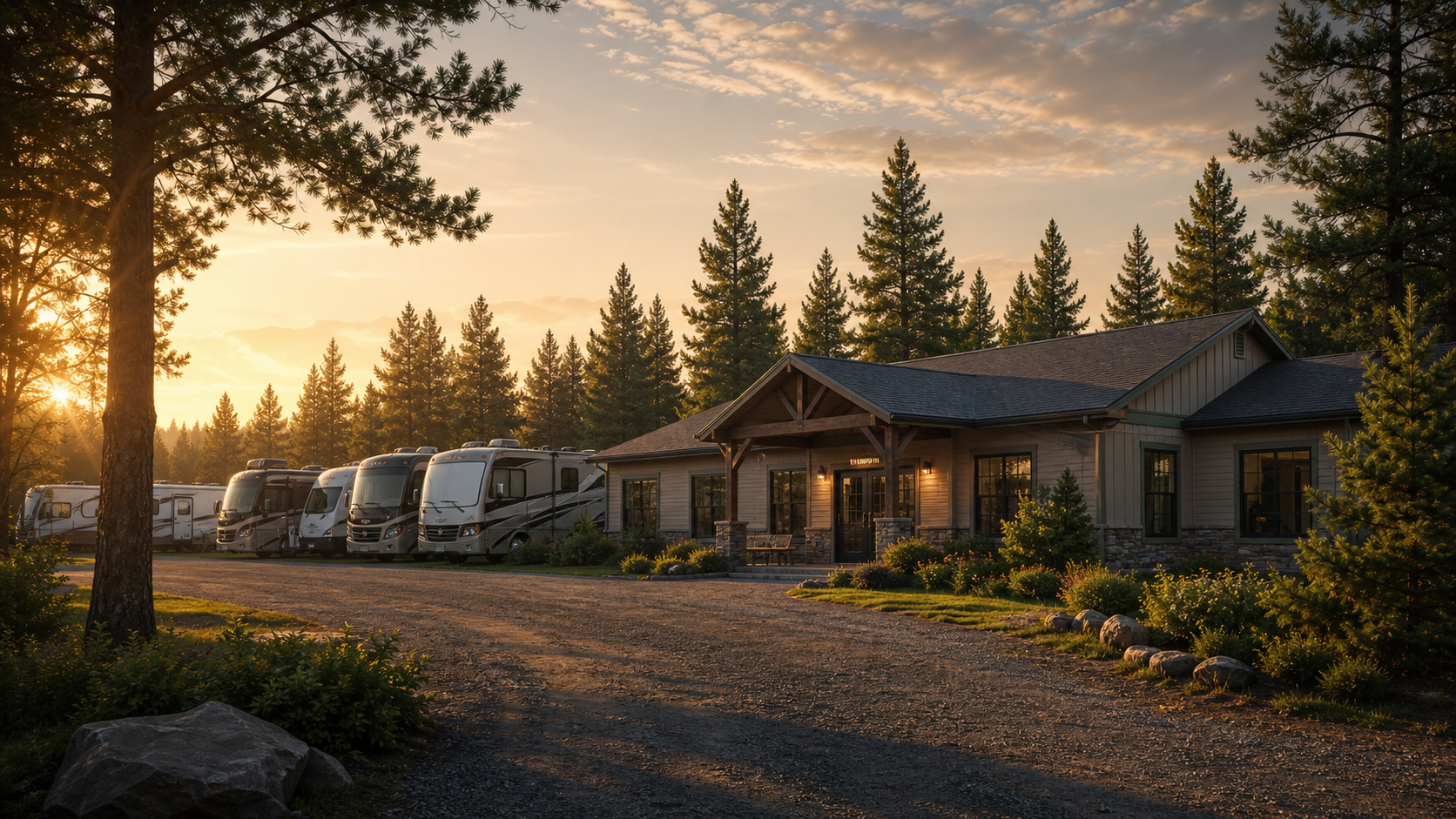 Private Flyinj Motorsports RV lot in Red Wing